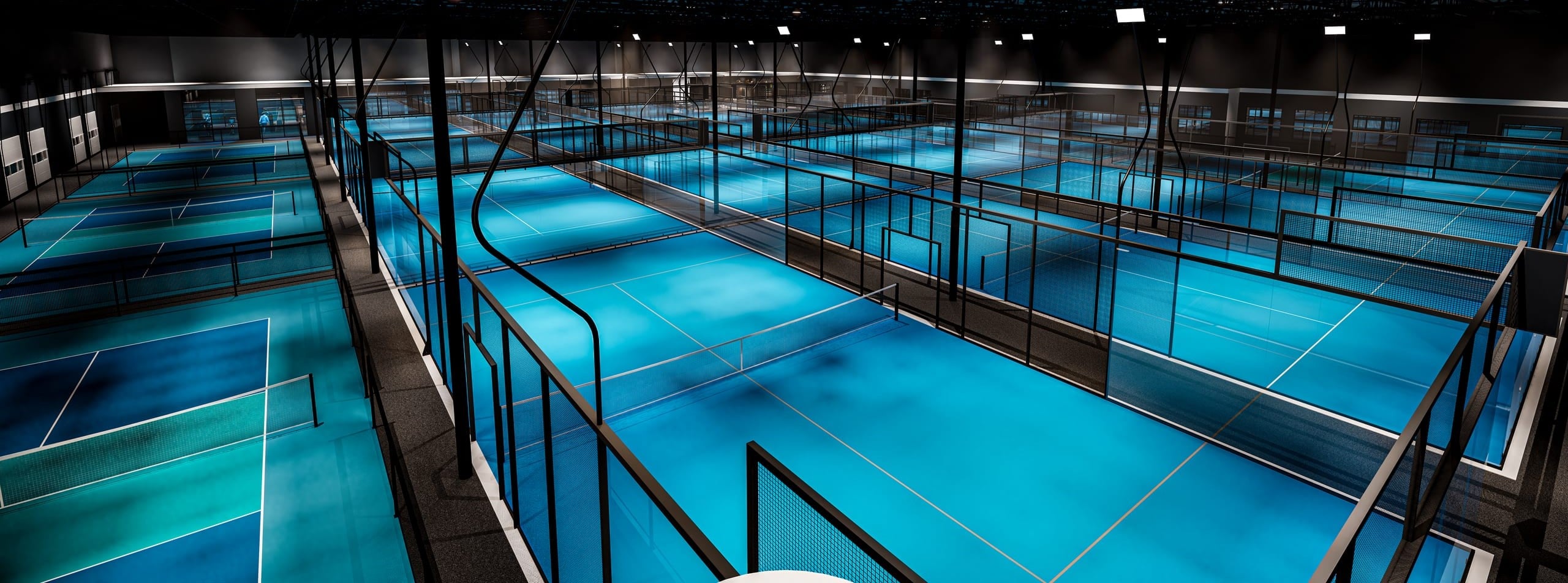 Aerial view of the padel courts you can book